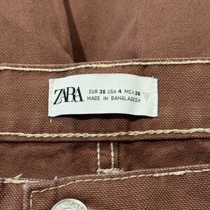 Zara Brown Wide Leg Pants